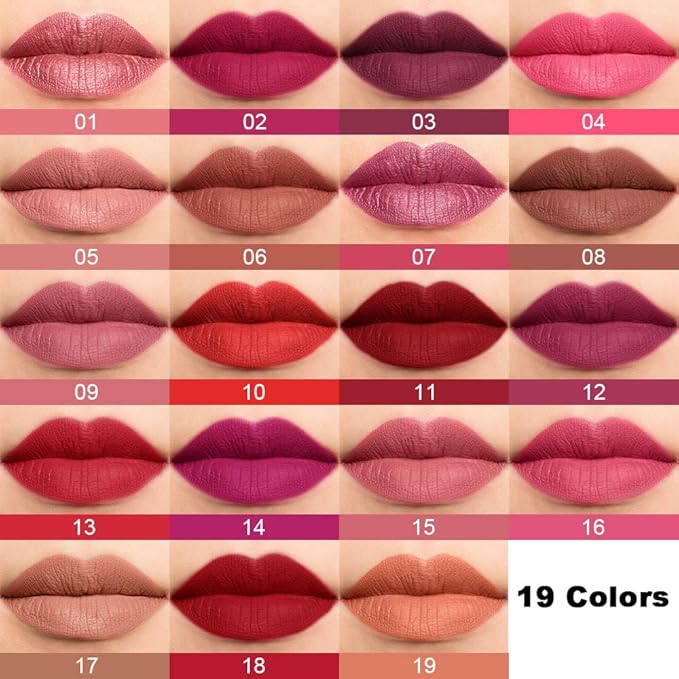 evpct 1Pcs Plum Red Matte Lipstick and Lip Crayon Liner Pencil Pen Set for Women Lip Stain Long Lasting Waterproof labiales mate magicos 24 horas originales pintalabios permanente 24 horas 02