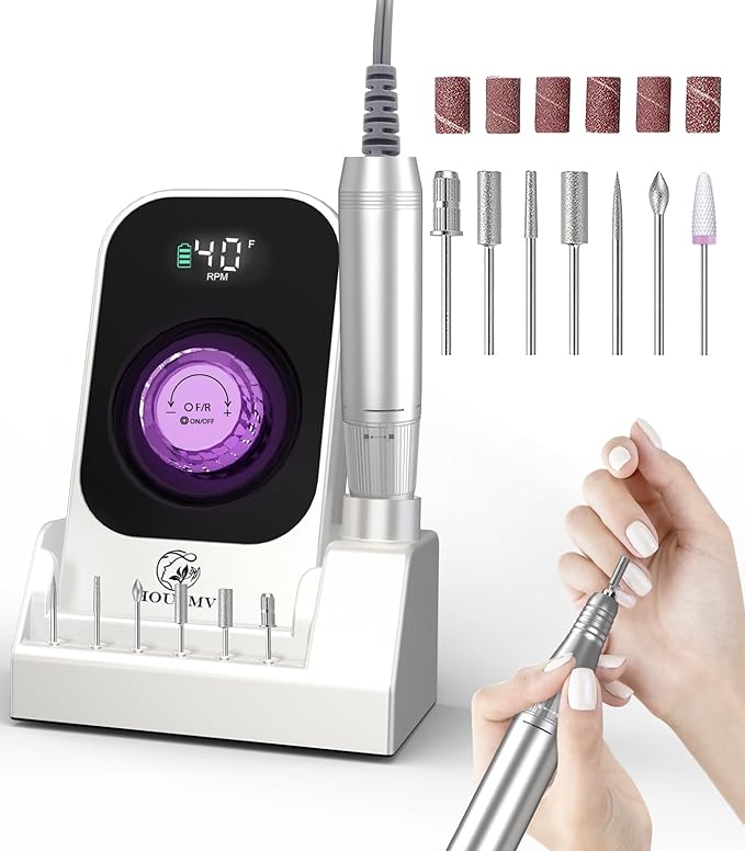 Portable Nail Drill Electric File: Professional Rechargeable E-File Machine