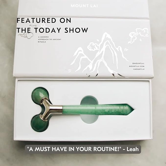 Mount Lai Jade Tension Melting Massager for Face and Neck | Neck and Face Jade Roller for Relieving Tensions