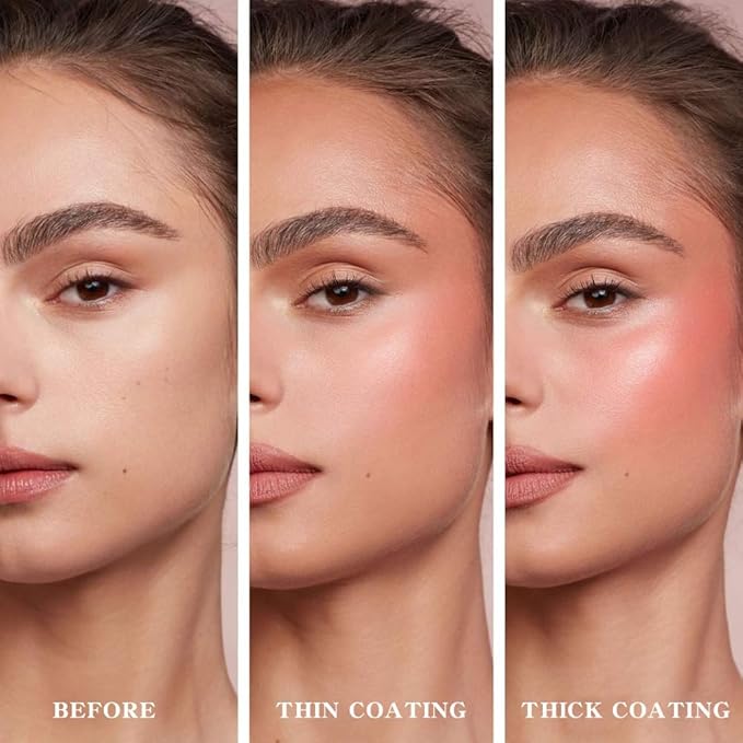 HHLTOH Matte Blush Powder for Cheeks, Cruelty Free Makeup – Long Lasting Natural Face Blusher Makeup, Lightweight Blendable Cheek Color Palette for Women All Skin Tones - #05 Brick Red