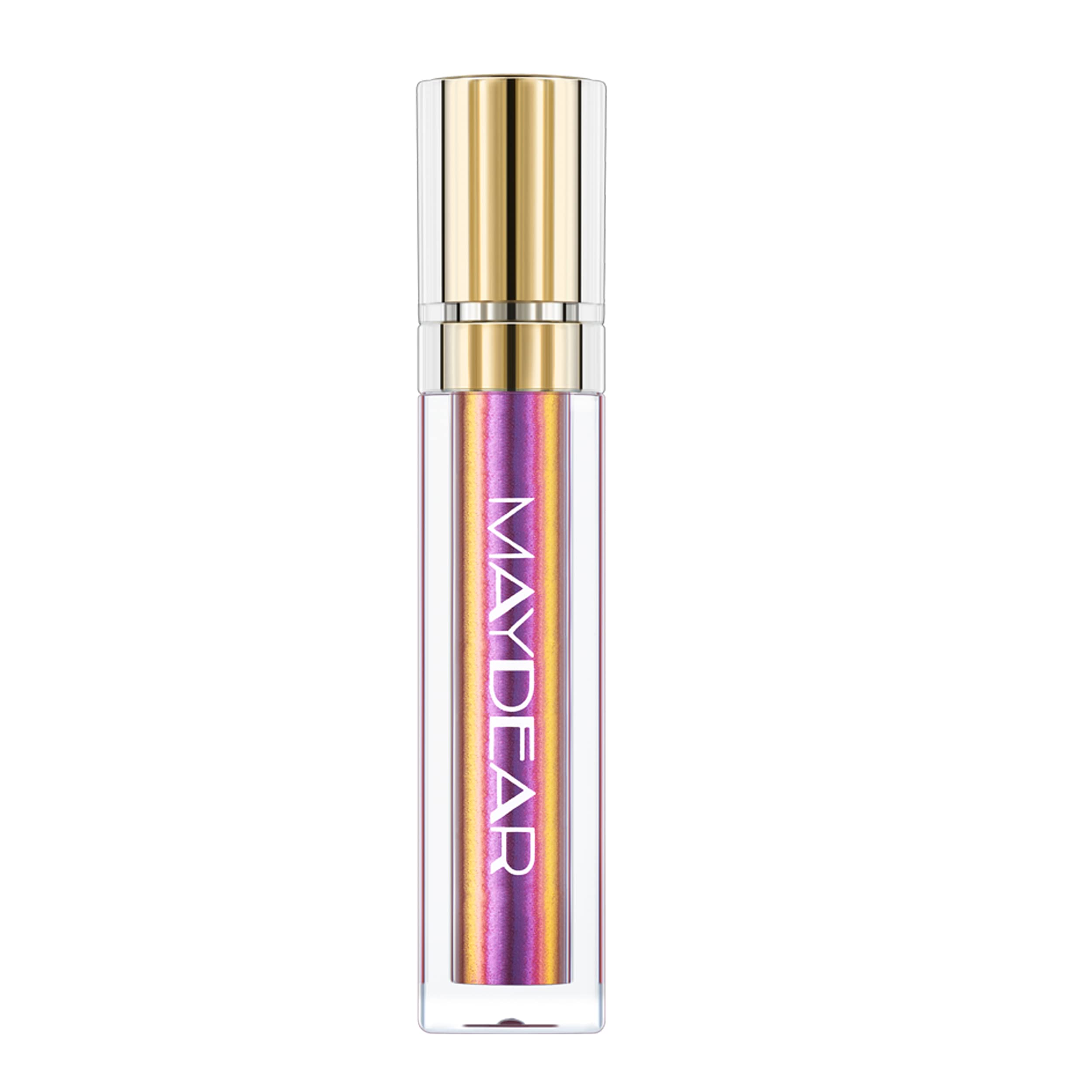 Maydear Chameleon Lipstick, High Pigmented Pink Lipstick for Women Metallic Shine Lip Gloss, Full-Coverage Multichrome Long Lasting Rainbow Lip Makeup, Fuchsia(01)