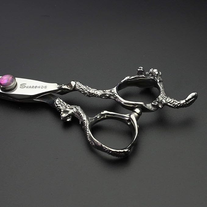 SHARONDS Hair Cutting Scissors Hairdressing Scissors Thinning Scissor Professional Barber Salon Home Shear For Men Women (7 inch flat)