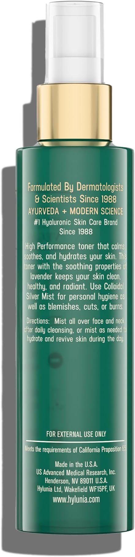 Hylunia Colloidal Silver Mist Toner 5.1 fl. oz.