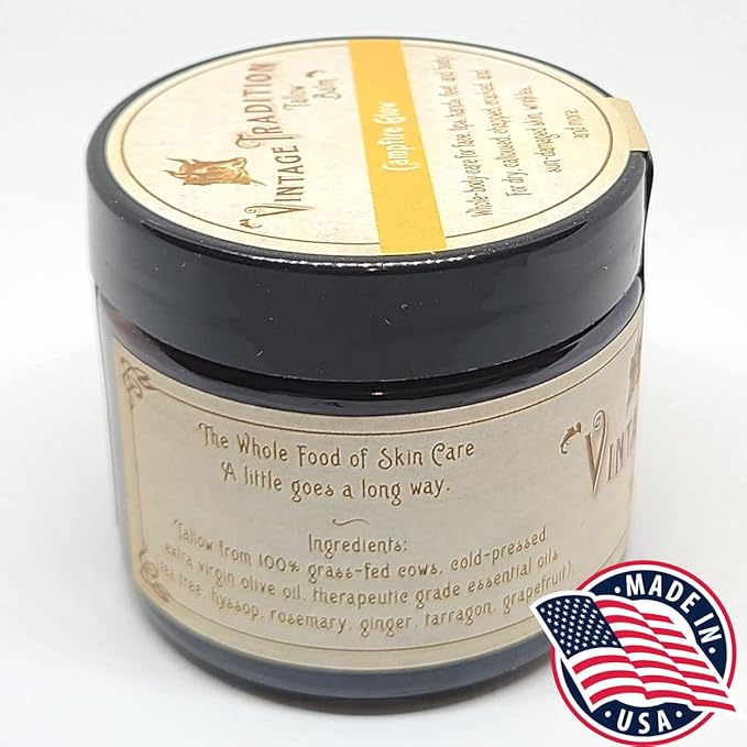 Vintage Tradition Warm Ginger Grass-Fed Tallow Balm | All-Purpose 2 oz
