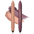 HONGYUNDA Shadow Liner, 2-in-1 Eyeliner & Eyeshadow, Waterproof Eye Shadow Crayon, Smooth, Easy to Color，Duo Eyeshadow Stick for Effortless Smoky or Natural Eye Makeup(Purple + champagne gold