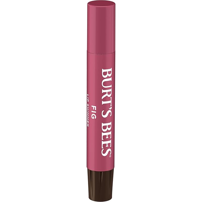 Burt's Bees Shimmer Lip Tint Set, Mothers Day Gifts, Tinted Lip Balm Stick, Moisturizing for All Day Hydration with Natural Origin Glowy Pigmented Finish & Buildable Color, Fig (4-Pack)