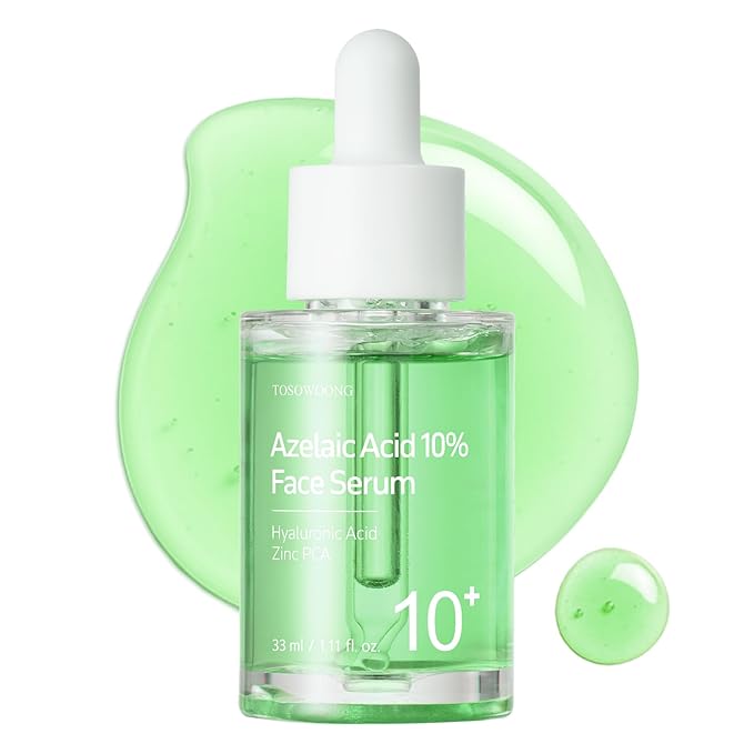 TOSOWOONG Azelaic Acid 10% Face Serum for Redness & Blemish, Rosacea, Glow
