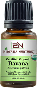 Nirvana Nurture Davana Essential Oil, 100% Pure Undiluted, Aromatherapy Oil for Diffuser, Hair & Skin Care