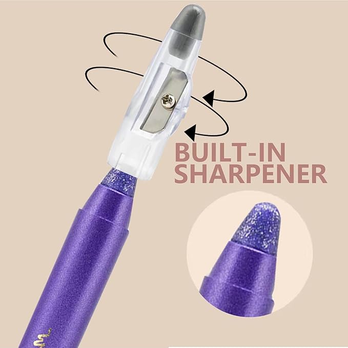 Daeuwiutr Purple Eyeshadow Stick, Highlighter Eye Liner,Eye Brightener Stick, Shimmer Creamy eye shadow, Waterproof Eyeshadow Pencil Long Lasting Eye Shadow Makeup.#3 purple shimmer