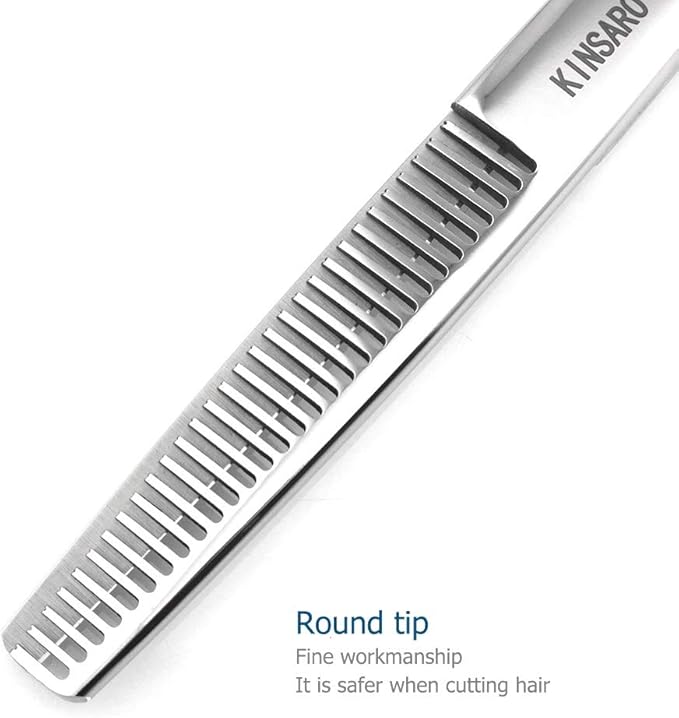 KINSARO Professional 6 Inch Hair Thinning Shears 440C Texturizing Shears