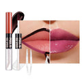 JUAAZIN Dark Raspberry Lip Stain Peel Off Lip liner and Lip oil with Tweezer, Dual-Ended Peel Off Lip Stain Tattoo, Highly Pigmented Long Lasting Waterproof, Transfer-proof for All Skin Types, 05#