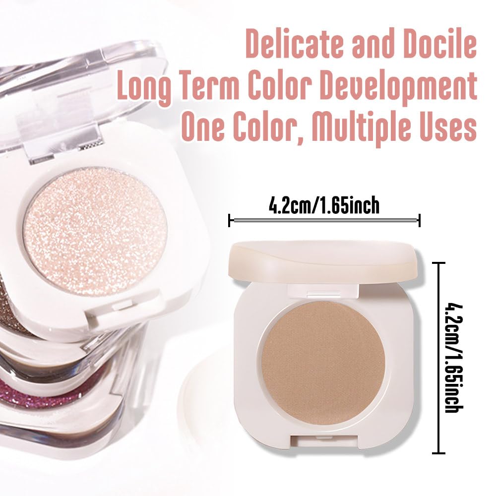 Light Brown Matte Eye Shadow Palette Makeup For Older Women, Matte Single Monochrome Eyeshadow, Mini Single Pressed Pigmented Waterproof Sombras Para Ojos, Vegan, Talc, Paraben&Cruelty Free 06#