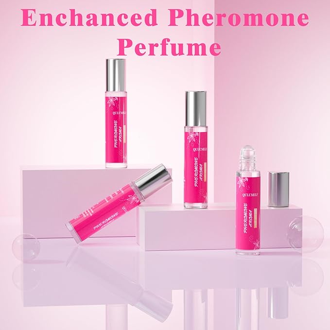 QULUMELF Pheromone Perfume for Women,Fragrance Pheromone Cologne Attract Men, Long Lasting Women's Perfume, Roller Ball Design, Portable and Fruity