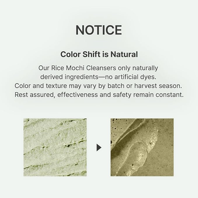 Arencia Korean Rice Mochi Face Cleanser - Face Wash, Gentle Scrub All in One for Deep Cleansing, Moisturizing, Pore Minimizing with Rice Water & Green Tea (4.23oz)