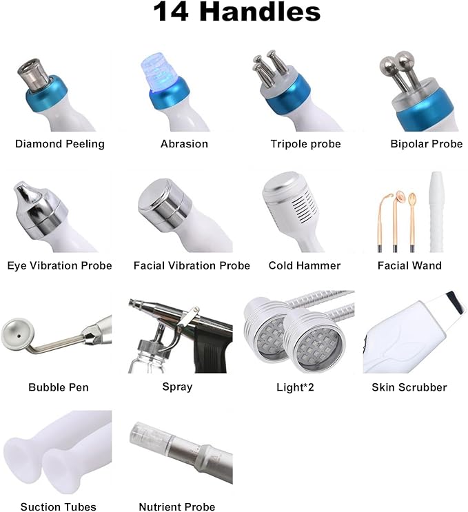 14 in 1 Hydrogen Oxygen Facial Machine Skin Care Hydrodermabrasion Device