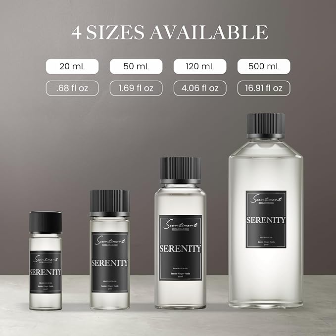 Scentiment - Serenity Hotel Diffuser Oils | Aromatherapy Home Fragrance | Luxurious Scent with Notes of Jasmine, Ginger, Vanilla, 50ml