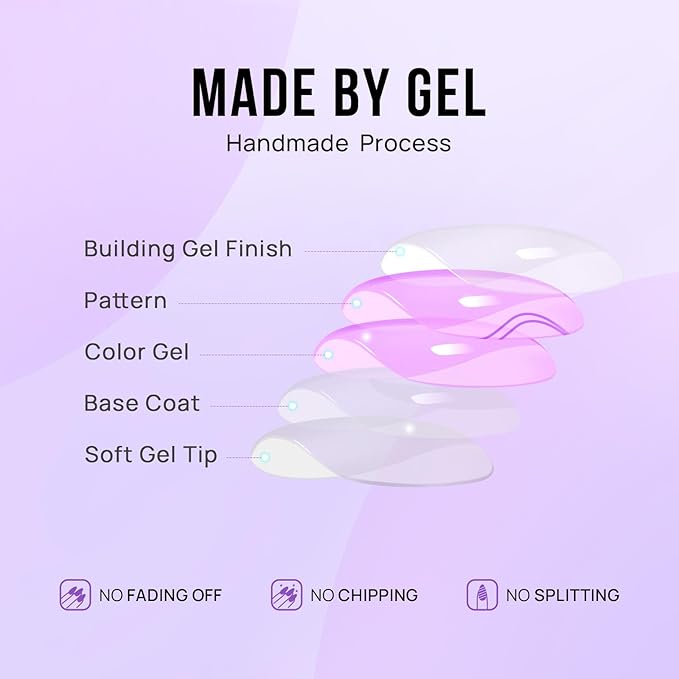 BTArtbox Press On Nails, Silken Halo, Short Square, White French Tip, 32Ct