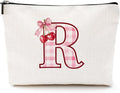 CQM Cherry Bag Initial R Makeup Bag Cherry Gifts for Women Cosmetic Bags