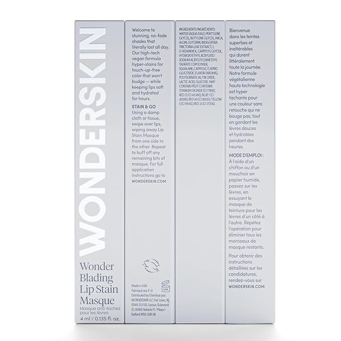 Wonderskin Lip Stain Kit – Long Lasting, Waterproof, Lip Tint Peel Off