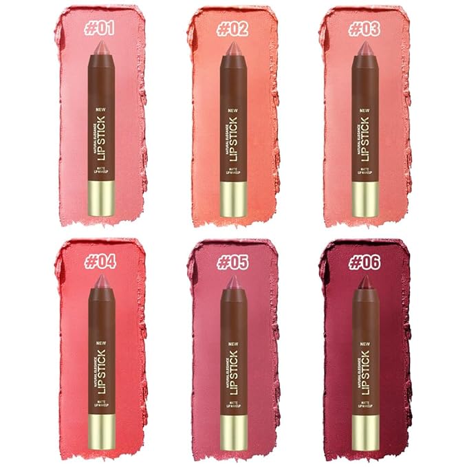 Coral Pink Matte Lipstick Crayon for Women, 24 Hour Lipstick Lip Liner Pencil Long Lasting Waterproof Smudge Proof, Vegan & Cruelty-Free, Neutral lip liner marker Easy Application Full Coverage B02#