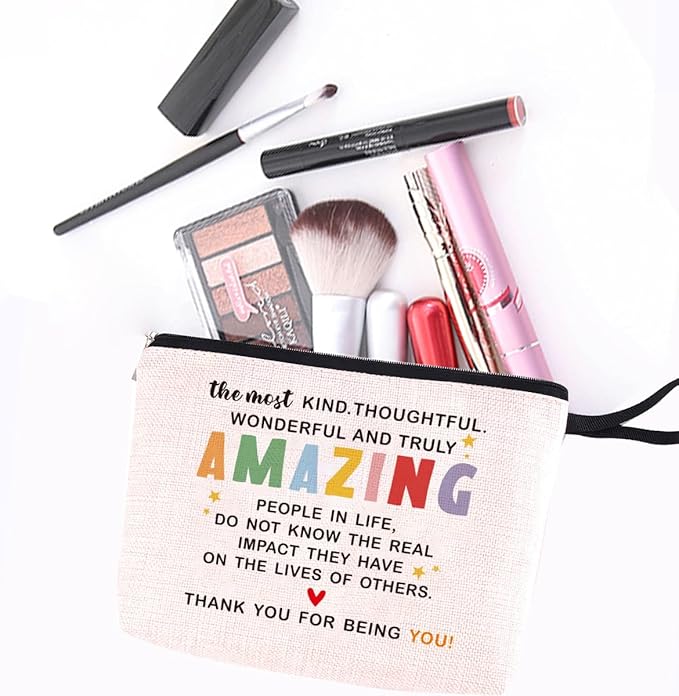 Teacher Appreciation Gifts Inspirational Makeup Bag, Encouragement Gifts