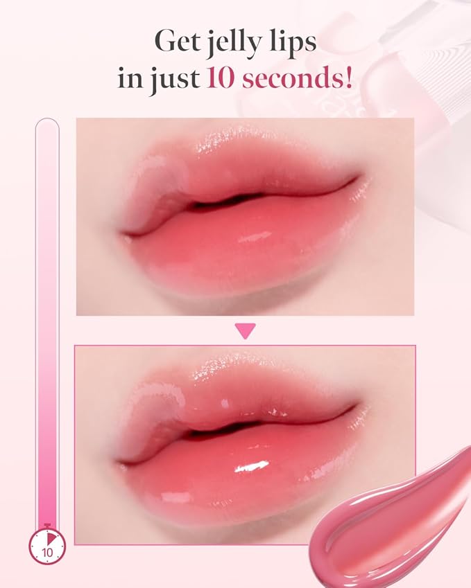 CORLAHAZE Glow Lock Jelly Tint 109 Heavy 4g, Hydrating Jelly Glow Lip Stain, Glass-Like Shine Lip Gloss, Long-Lasting Color, Moisturizing Lip Enhancer, Collectible Lock-Shaped Design, Korean Makeup