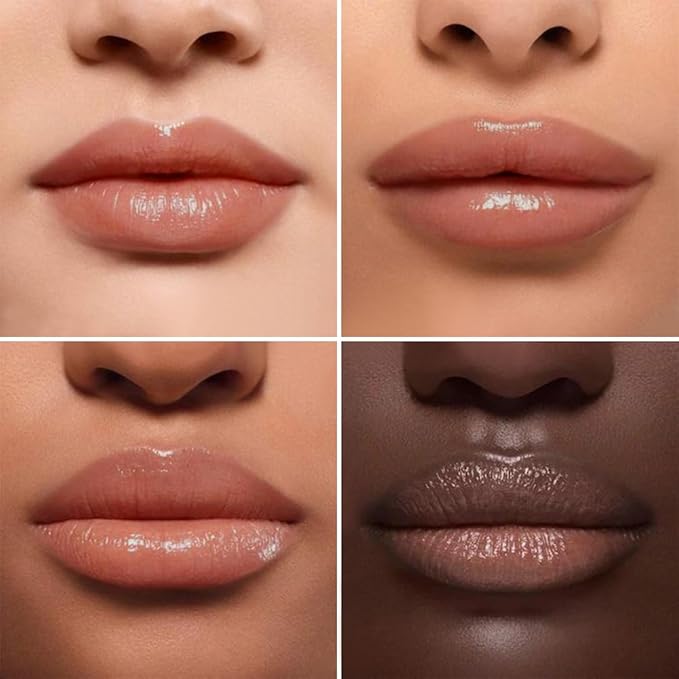 FeiCuiYun Nude Brown Honey Tinted Lip Stain Lip Balm Lip Gloss Lipstick, Sheer Hydrating Lip Stains Tint, Moisturizing Lip Color for All Skin Tones, Nourishing Lip Balm with Natural Black Cherry 08#