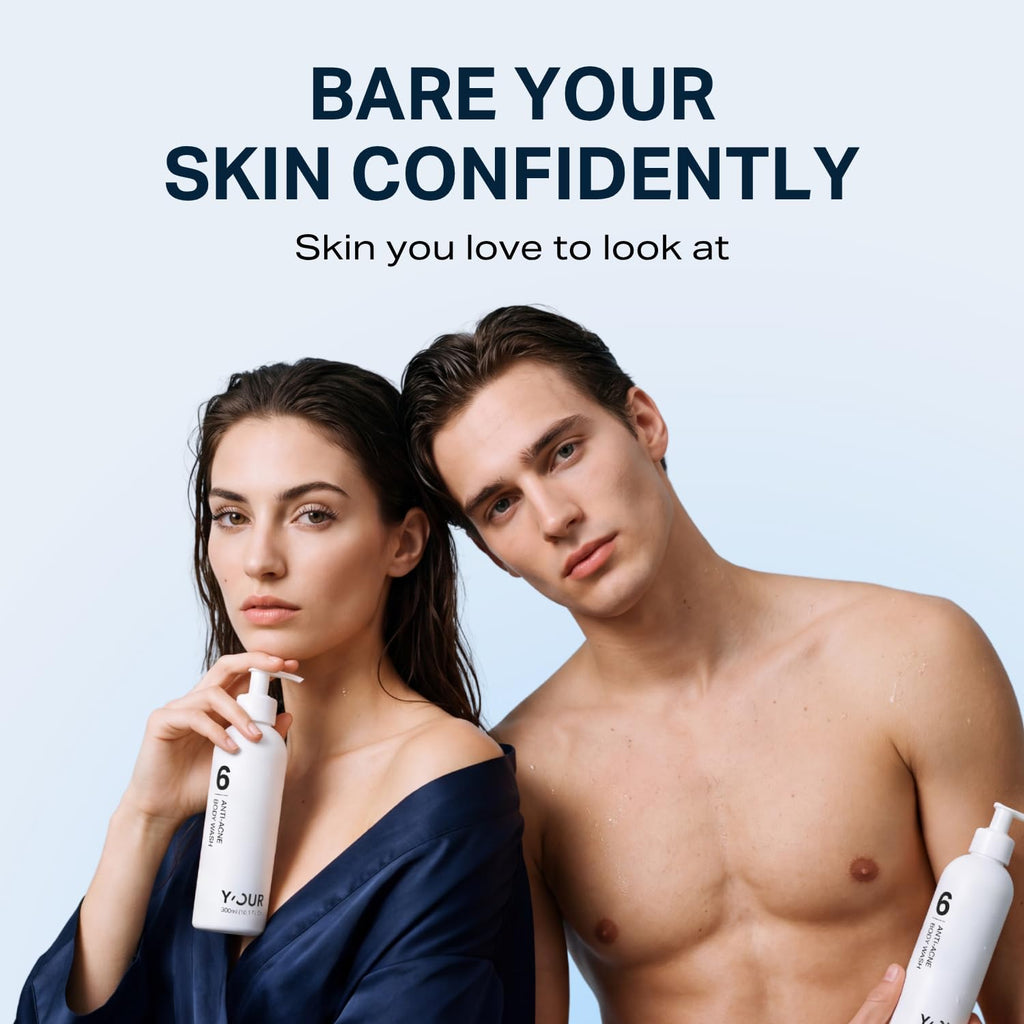 Y'OUR Anti-Acne Body Wash - Clears Bacne & Breakouts, Naturally Antibacterial Aloe Vera Formula, Smooths Texture & Brightens Tone, Gentle Non-Drying, Paraben & Sulfate Free, for Women & Men