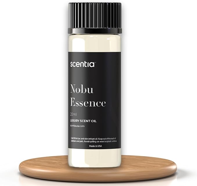 Scentia Nobu Essence Aromatherapy Oil for Diffuser – Hotel Scent Inspired by Nobu Hotel – 20 mL – Jasmine, Lily & Sandalwood Natural Fragrance Oil for Waterless & Cold Air Diffusers, Made in USA