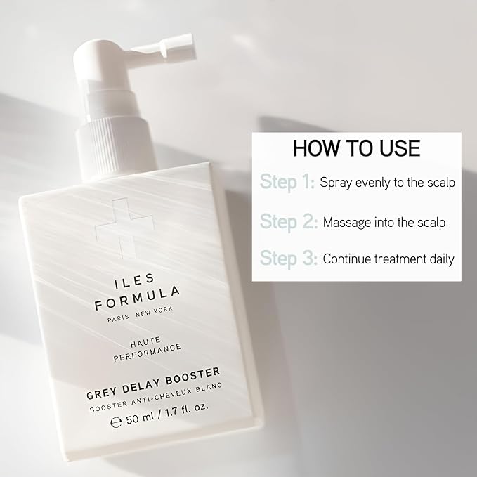 Iles Formula Grey Delay Booster, Prevents Premature Greying, 1-Month Supply