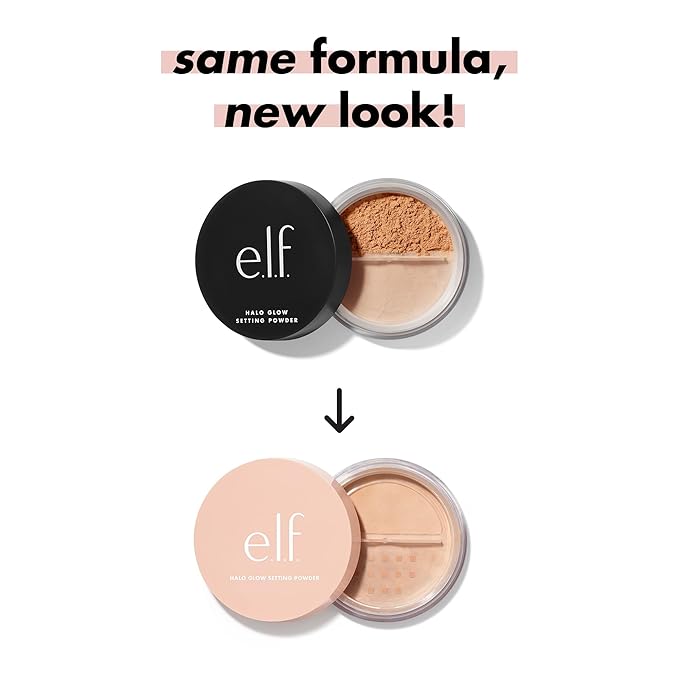 e.l.f. Halo Glow Soft Focus Setting Powder, Silky & Creates Soft Glow Without Shine, Smooths Pores & Lines, Vegan & Cruelty-Free, Light