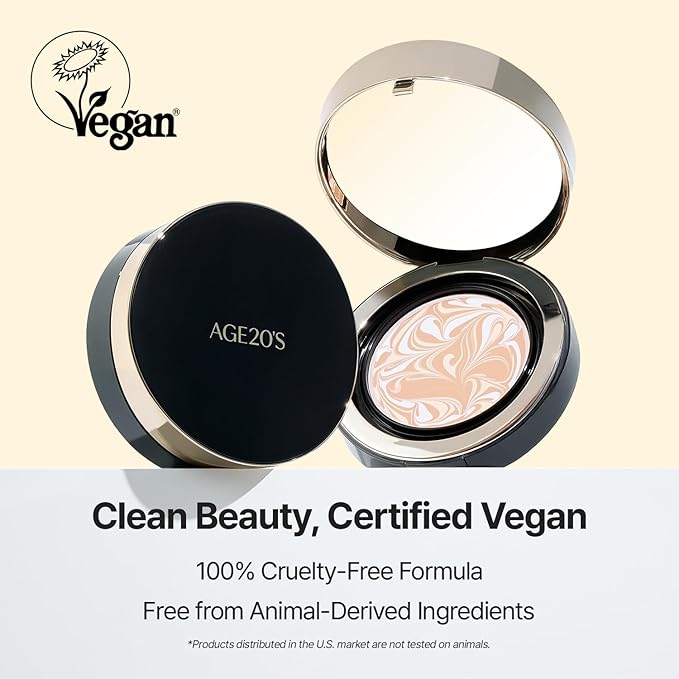 [NEW] AGE20'S Signature Essence Pact | 27C HONEY | Vegan Korean Cushion Foundation | Pack of 1 | Cream Foundation, Dewy & Glow Finish, Natural Coverage, SPF 50+