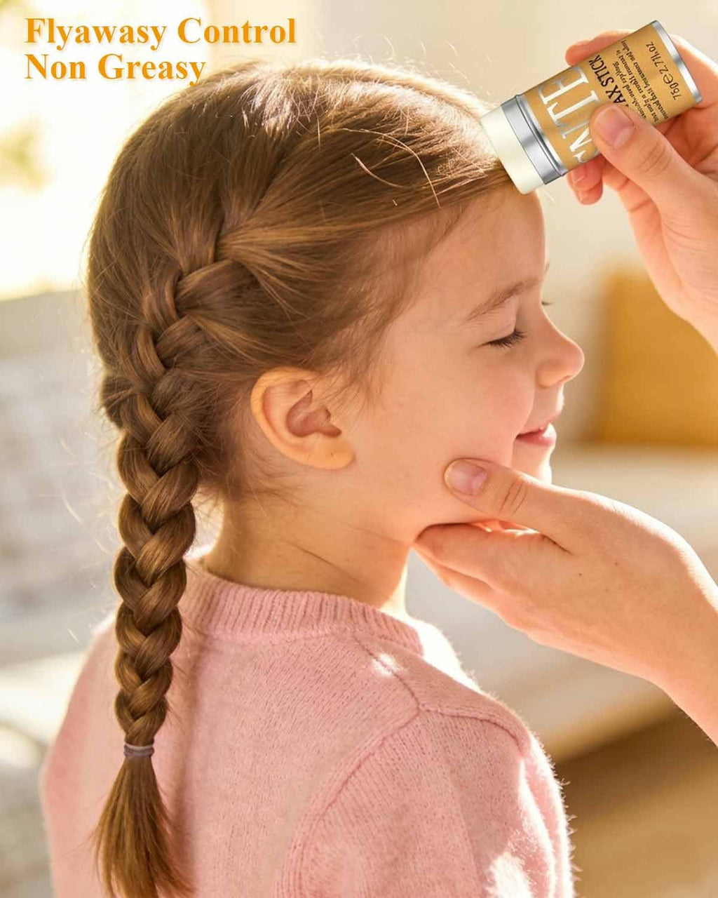 Hair Wax Stick, Hair Ties Set - Frizz Control, Smooth Flyaways, French Braid - 500 Clear Elastics & 500 Colorful Rubber Bands - Styling Accessories for Girls, Kids Daily Hairstyle DIY