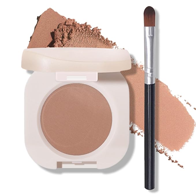 QIUFSSE Dusty Brown Single Eyeshadow,Nude Eyeshadow Primers (05 Cinnamon)