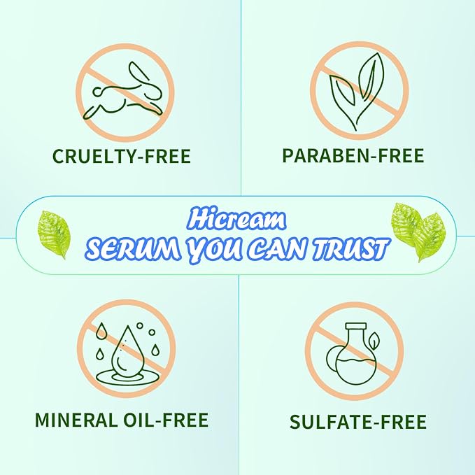 Hicream Face Serum Set - Vitamin C Serum, Hyaluronic Acid & Retinol with Hydrating, Brightening & Firming Skin, Anti-aging Skin Care Set for Women, Targets Fine Lines & Dark Spots, 1 Fl Oz (Pack of 3)