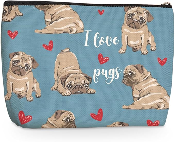 Wenboco Cute Dog Makeup Bag, Travel Makeup Case Cosmetic Bags for Women