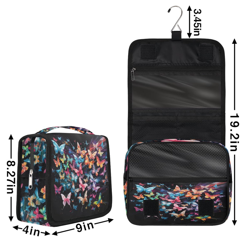 Butterfly Travel Toiletry Bag Women Men Hanging Cosmetic Organizer Portable