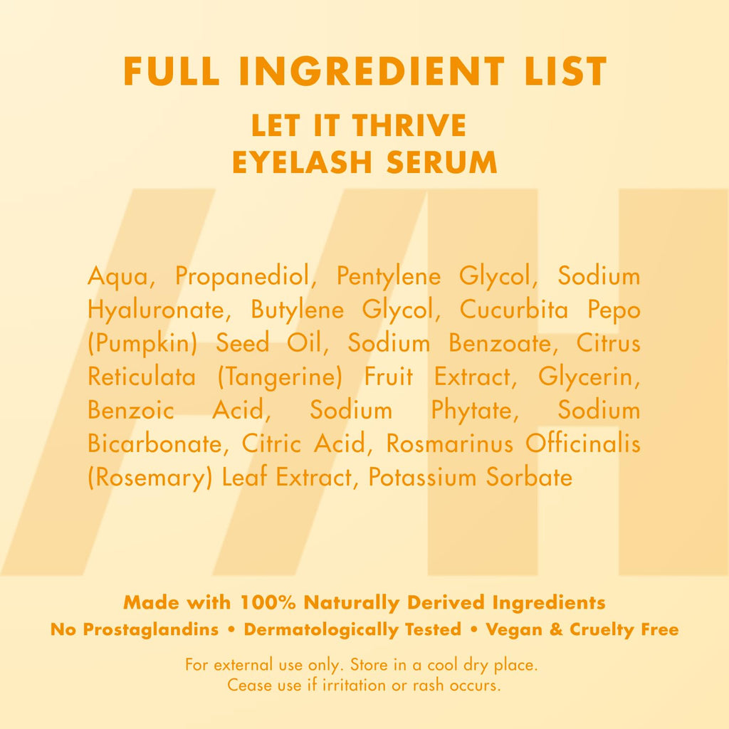 Handmade Heroes 100% Natural Eyelash Serum - Rosemary and Pumpkin Seed Oil for Fuller and Longer Looking Eyelashes, Lash Enhancing Serum for Natural Lashes, Extensions & Eyebrows