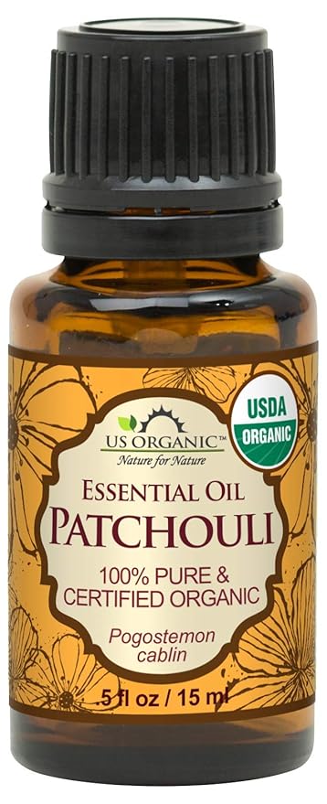 US Organic 100% Pure Patchouli Essential Oil - USDA Certified Organic, Steam Distilled - W/Euro droppers (More Size Variations Available) (15 ml /.5 fl oz)