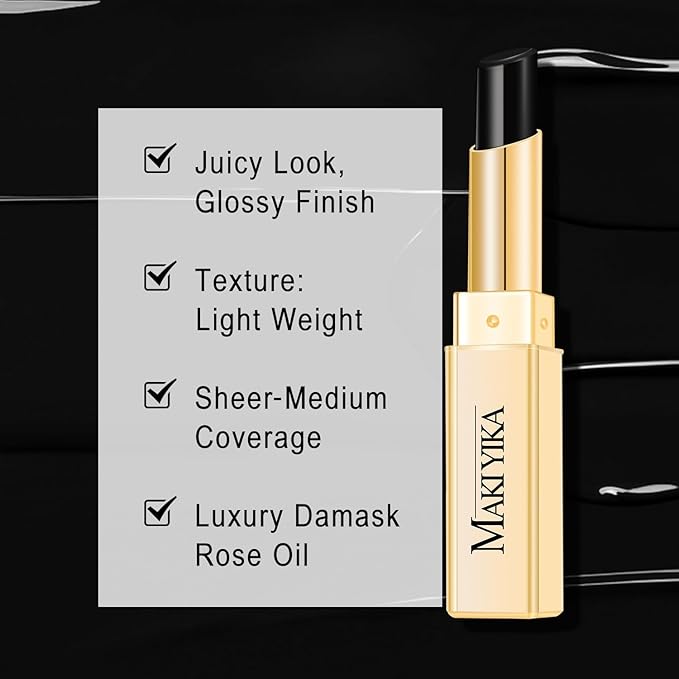 MAKI YIKA Moisture Black Lipstick for Women Hydrate Tinted Lip Balm
