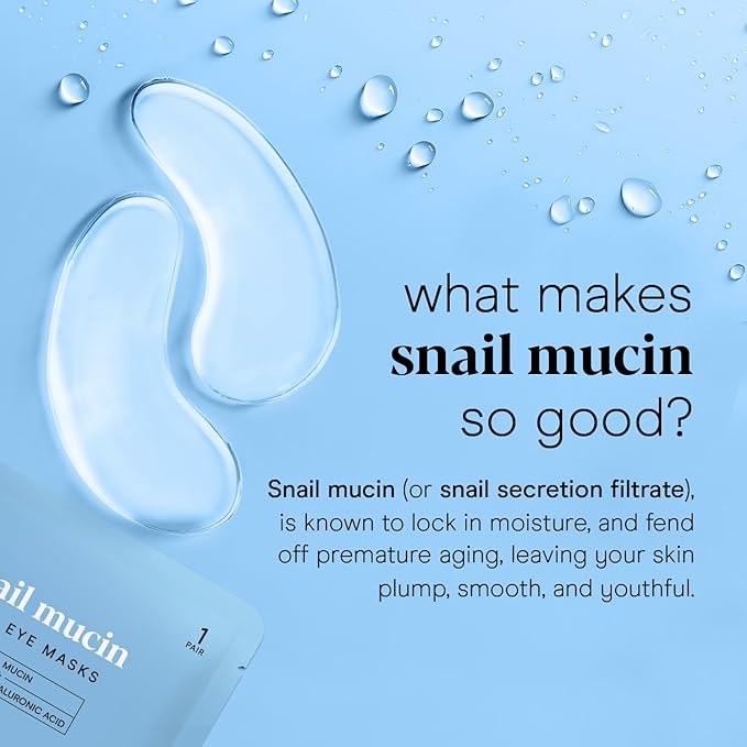 Baebody Advanced Snail Mucin Under Eye Masks, 6 Pairs