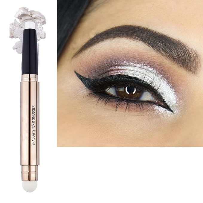 TWLBXMG White Eyeshadow Stick white Eyeliner Pencil Makeup Cream Shimmer Smooth Glitter Eyeshadow Pencil Base Primer Hypoallergenic Waterproof Long Lasting Eye Shadow Highlighter Stick 01