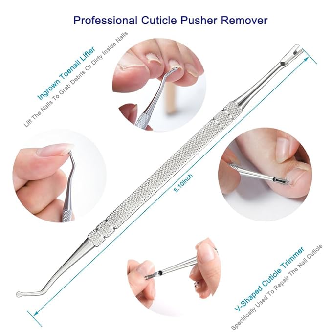 Pingispower Ingrown & Thick Toenail Clippers Set, 8 Pcs Heavy Duty Stainless Steel Nail Nippers Kit, Lengthened Non-Slip Ergonomic Handle Manicure & Pedicure Tools for Seniors Men Women Diabetic Users