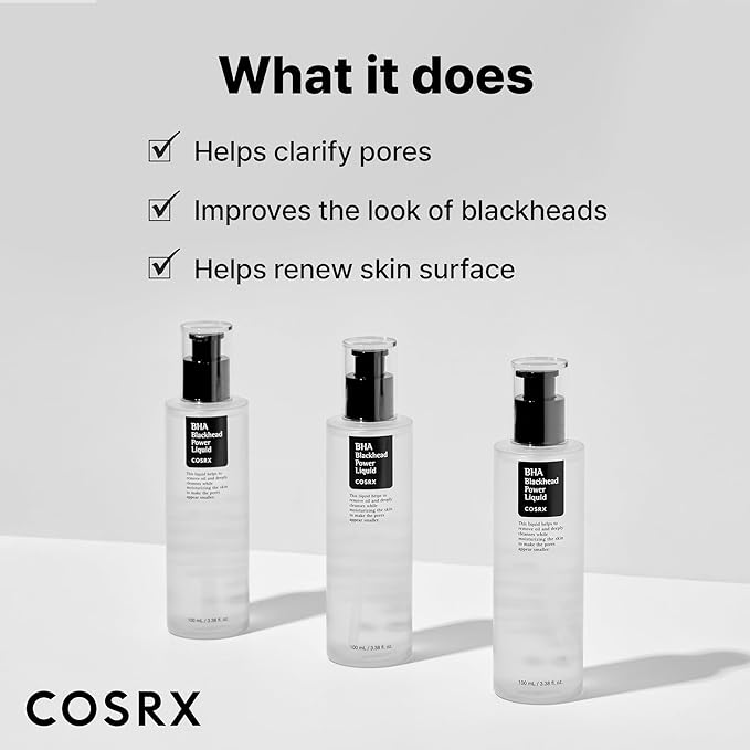 COSRX Niacinamide 2% + BHA 4% Blackhead Exfoliant Korean Toner, 3.38fl.oz