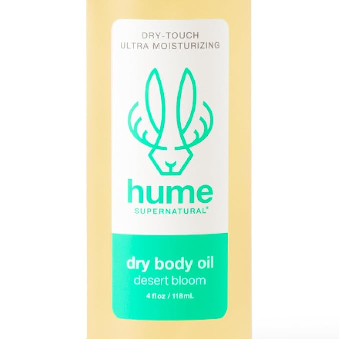 HUME SUPERNATURAL Dry Body Oil Spray - Non-Toxic Moisturizing Mist for Dehydrated or Sensitive Skin, After Shower Body Oils for Women Men, Nourishing Prickly Pear, Apricot, Fast Absorbing Plant-Based
