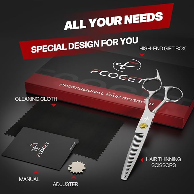 Professional Thinning Shears, High-End Japanese 440C Stainless Steel Hair Cutting Scissors with Sharp Edge Blades, 6.8 inch Hair Cutting Shears, Right Hand Hair Scissors for Salon, Home, Pet