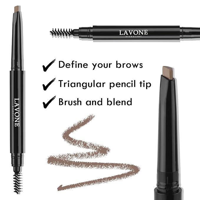 LAVONE Eyebrow Makeup Kit, Waterproof Brow Pencil,Pomade,Eyeliner-Espresso