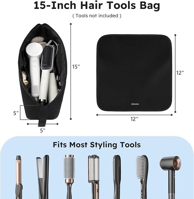 MOKURA Hair Tools Travel Bag with Heat Resistant Mat
