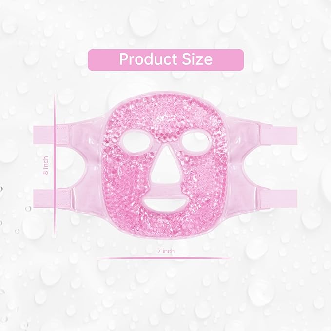 ZNÖCUETÖD Face Ice Mask Facial Ice Packs Gel Hot Cold Compress for Women