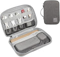 GOX Cable Organizer Pouch – Case for Chargers and Cords, Cord Organizer Travel Black, Small Cable Organizer Bag for Earbuds & Tech Accessories(Grey-Large)